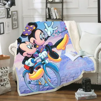 Disney Mickey Minnie Mosue Amor Regalos del Bebé de la Felpa de la Manta de Tiro Sofá Cama Cubierta Individual ropa de Cama para Niños Niñas Niños