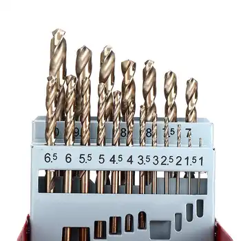 Drillpro 13/19/25pcs M35 Cobalto Taladro juego de brocas de Acero de Alta Velocidad Giro Taladro Con caja de Metal De Metal de Madera de Trabajo
