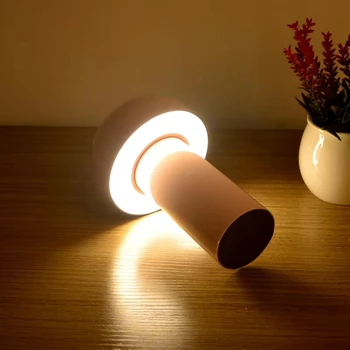 Dropship Toque de Atenuación de la Seta Lámpara de Escritorio USB Recargable de la Moda de Noche de Luz Simple Lámpara de Piso