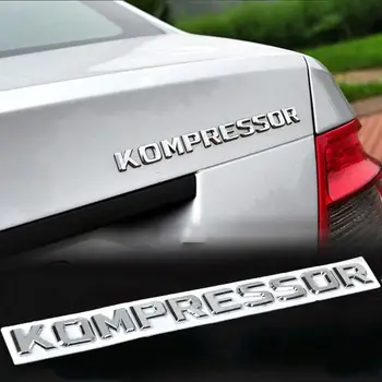 EIDRAN de Plata 3D Letras Emblema de la Insignia de la etiqueta Engomada Para KOMPRESSOR Mercedes Benz CLK a B C E S de la Clase