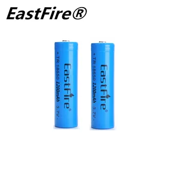EastFire las Baterías 2pcs LED 18650 batería de 1200mah Li-Ion 3.7 v Batería de Litio Recargable Azul de Alta Capacidad Para la Linterna
