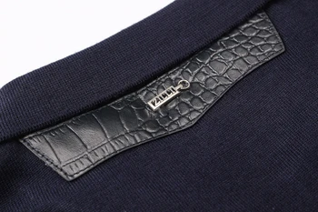 El multimillonario Suéter de lana de Cuero de los hombres del 2019 nueva Moda de la cremallera del Cuero Genuino de Inglaterra bordado de gran tamaño M-6XL envío gratis