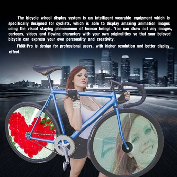 El nuevo Pro de ruedas de bicicleta equipos de visualización accesorios de LED a todo color GIF Fotos de los rayos de Luz más allá de Mono Luz de vídeo