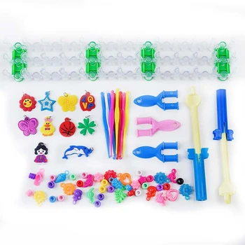 Elástica de Goma Colorida Telar Bandas de Caja de Arranque con Crochet Weaver Pulsera de Tejido Tejido de punto de Kit de Herramienta para los Niños