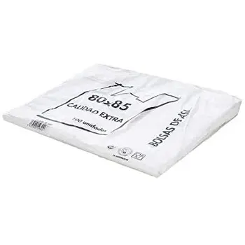 Envío 24-48h Natural de Colmenar bolsas de plástico de la manija de white T-shirt disponible en varios tamaños (80x85 cm. (100 unidades)