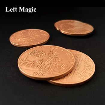 Estatua de la Libertad Antigua Moneda (Dólar Morgan Tamaño) Moneda Mágica de Trucos de Magia de Salto Morgan Truco Ilusiones de Cerca Props Salto