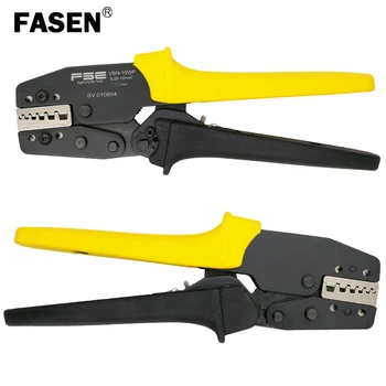 FASEN VSN-10WF alicates 0.25-10 mm2 23-7AWG aislado no aislado férulas de tubo de terminales de alta precisión, herramientas de marca