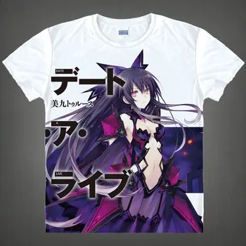 Fecha de Vivir Una T-Shirt Shido Itsuka Camisa de moda de camisetas de los hombres traje de cosplay de anime Camiseta japonesa de anime cosplay de Anime Cosplay de un