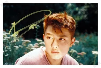 Firmado EXO HACER D. O Doh Kyungsoo autografiada foto original de 6 pulgadas de envío gratis 08201704