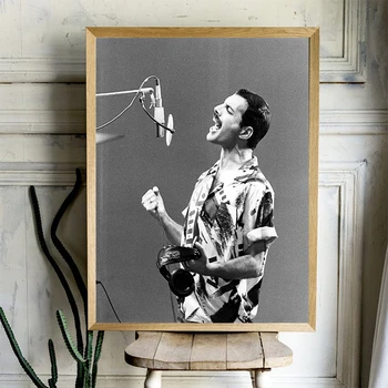 Foto Lienzo Impreso Pintura de Queen Freddie Mercury Arte de la Pared Cartel para Vivir Decoración de la Habitación Sin Marco