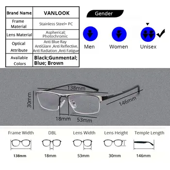 Fotocromáticas Gafas de Lectura Camaleón Lente Anti Blue Ray UV400 Gafas de Sol de las Mujeres de los Hombres del Equipo Anteojos +50 75 1.25 1.75 5.5 6