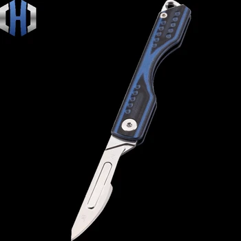G10 Cuchillo Plegable Mini Cuchillo Con la EDC Plegable Cuchillo Afilado Clave Cuchillo Plegable Cuchillo Utilidad Cuchillo Sobre la Seguridad