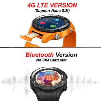 Global Original de la Rom de Huawei Watch 2 reloj Inteligente Soporta LTE 4G de la Llamada de Teléfono de la Brújula Para Android iOS con la prenda impermeable IP68 NFC GPS