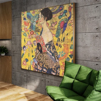 Gustav Klimt Pinturas En La Pared De La Reproducción Del Retrato De Adele Bloch De Oro De La Pared De Arte Lienzo Cuadros De Imágenes Para La Sala De Estar