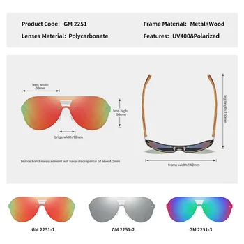 HDCRAFTER 2020 para Hombre de las gafas sin Montura Gafas de sol Polarizadas de Madera de Nogal de la Lente del Espejo Sol Glassess las Mujeres de la Marca de Diseño de gran tamaño Gafas de