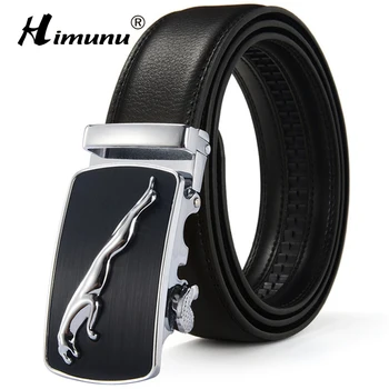 [HIMUNU] Nuevo Estilo Automático Hebilla de los Cinturones De los Hombres de Cuero Genuino Cuero de la Moda de Lujo de diseño de Alta Calidad de Hombre de Cintura