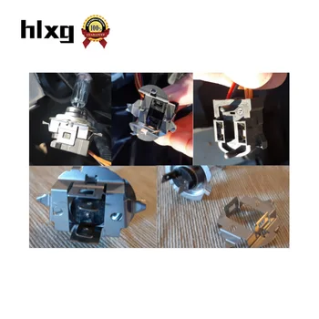 HLXG 2PCS Faro de Coche H7 LED Adaptador de Enchufe de Auto soporte de la Lámpara de la Base de Metal Clip de Retención de los Accesorios del Coche