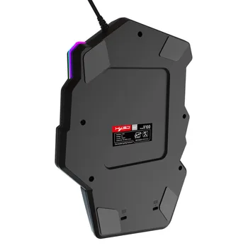 HXSJ Ergonómico Multicolor luz de fondo de Una Mano de Juego de Teclado Ratón Conjunto 5500DPI Gamer Gaming Mouse y Teclado Kit Para el Hogar