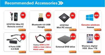 HYSTOU Mini Accesorios de PC, Enlace de Compra de USB hub HDMI a VGA Cable de Blu ray DVD de la unidad de Control Remoto de PC Bluetooth Dongle