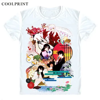 Higurashi Kagome Cosplay Camiseta De Inuyasha Feudal De Cuento De Hadas De Los Hombres Casual Camiseta Premium T-Shirt Impreso De Manga Corta Camisetas
