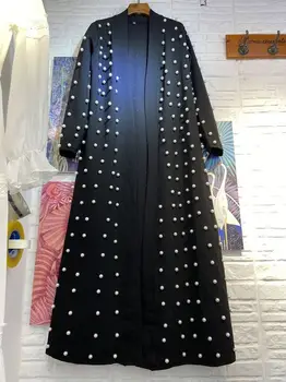 Hueco Largas Calidad de la Capa Maxi Elegante Trench Coat Para las Mujeres de Manga Larga Negro O Anillo de Metal Tachonado de Poncho casacos feminino