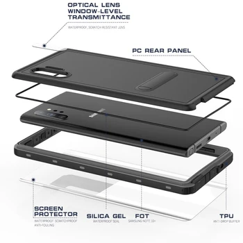 IP68 Subacuática Impermeable de la caja del Teléfono Para Samsung Galaxy Note 8 9 10 Plus S8 S9 S10 Plus de Buceo a Prueba de Agua Cubierta de Soporte de Caso