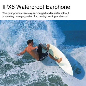 IPX8 Impermeable Auriculares Inalámbricos Bluetooth de los Auriculares para que la RSE se Auriculares Estéreo w/ Micrófono Bass Deporte en Ejecución de los Auriculares