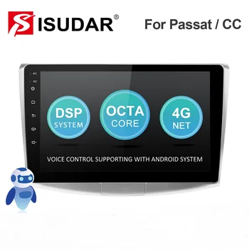 ISUDAR V57S Android Autoradio Para Passat B6 B7/VW/Volkswagen Radio de Coche con Pantalla de CANBUS DSP Receptor Estéreo Cámara FM No 2 Din