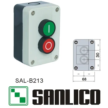 Impermeable del interruptor de la caja de control de botón pulsador momentáneo interruptor de la estación de IP65 SAL(LA68H XAL)-B213