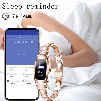 Inteligente Reloj de las Mujeres de Aptitud de Oro Pulsera Smartwatch Mujeres 2021 IP67 Impermeable de la Monitorización de la Frecuencia Cardíaca Android IOS para Niña de Senora