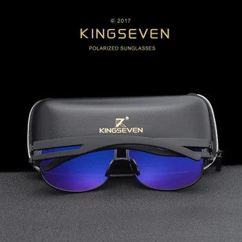 KINGSEVEN los Hombres Clásicos de la Marca de Gafas de sol de Lujo de Aluminio de Gafas de sol Polarizadas EMI Defensa de Recubrimiento de Lente Masculino de Conducción Tonos N7806