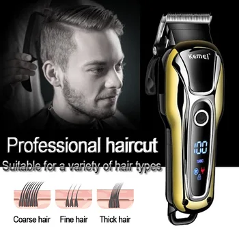 Kemei trimmer de pelo profesional clipper Pelo de la máquina de corte de pelo trimmer eléctrico de la máquina de corte de pelo de cabello en la Peluquería herramientas 5