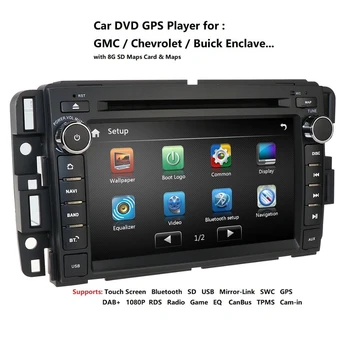 Kirinavi IPS de DVD del Coche Estéreo Reproductor de Radio para GMC Yukon Chevrolet Silverado 1500 Pantalla Táctil HD de Vídeo Multimedia de Navegación GPS