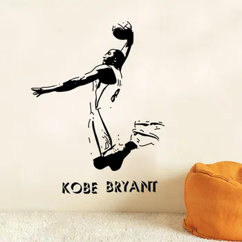 Kobe Bryant Etiqueta Engomada De La Pared Jugador De Baloncesto De La Calcomanía De Niños Dormitorio Decoración Para El Hogar
