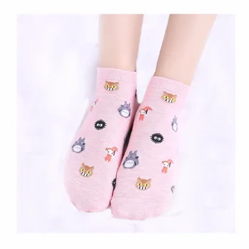 LETSBUY 5 pares/lot mujeres calcetines de algodón de dibujos animados divertidos calcetines invisibles de animales lindos mujer calcetines encantadores fox búho calcetín zapatillas SIN CAJA