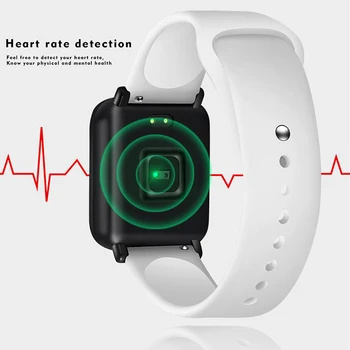 LIGE Impermeable Reloj Inteligente Hombres Mujeres Reloj inteligente de Fitness Tracker Para Android, ios Negro correa de Silicona Reloj de los Deportes de Salud