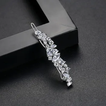 LUOTEEMI de Diseño de Alta calidad Horquillas para las Mujeres de la Boda Accesorios para el Cabello Exquisito Cristal de diamante de imitación de los Clips de la Joyería Femenina Regalo