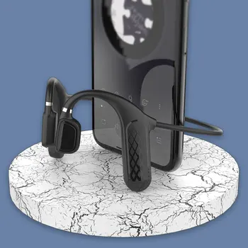La Conducción Ósea Auricular Inalámbrico Botón De Control De La Prenda Impermeable De Los Deportes De La Música Prácticos Auriculares Con Micrófono