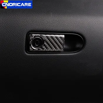 La Fibra de carbono en Coche de Copiloto guantera Panel Adhesivo decorativo Para Mercedes Benz Clase C W204 2007-14 LHD Interior Modificado Accesorios