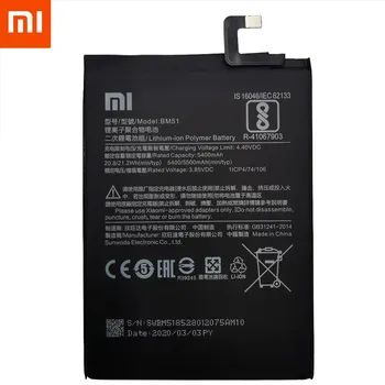 La Original del de Reemplazo de la Batería Para Xiaomi Mi Max3 Max 3 BM51 Genuino de la Batería del Teléfono 5500mAh+Herramientas Gratuitas+Pegatinas