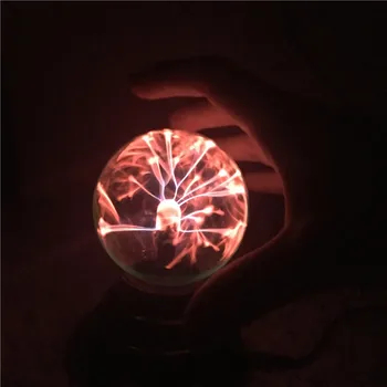 La creatividad Puede Mostrar la Corriente Eléctrica Esférica de Luz de Noche LED Portátil de 4 pilas AAA Bola de Energía de la Esfera de la Novedad de la Magia de la Luminaria