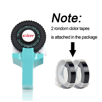 La luz Azul 3D Relieve Label Maker para MOTEX E101 Versión de Actualización C101 Mini DIY Manual de la máquina de escribir de ajuste para 9mm 3D de la etiqueta de la Cinta