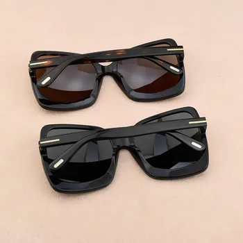 La moda de lujo de la marca gafas de sol polarizadas mujeres 2019 gafas de sol gafas de sol para mujer de la plaza de la caja Grande gafas de sol de las mujeres TF0618