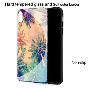 La playa de Aloha Árbol de Verano de Vidrio Templado de la caja del Teléfono para Samsung Galaxy S20 Ultra S10 + S7 S8 S9 Borde de la Nota 8 9 10 Plus Lite