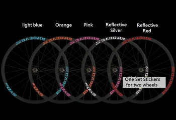 La rueda de la etiqueta Engomada de la Bicicleta de Montaña Bicicleta de MTB Borde Reflectante de Color Fluorescente 26er 27.5 er 29er para DABOMB