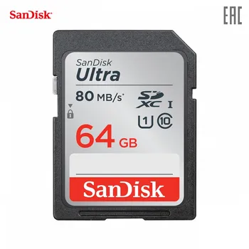 Las Tarjetas de memoria Sandisk SDSDUNR-064G-GN6IN Equipo de Almacenamiento Interno micro sd flash drive de la tarjeta para el teléfono portátil compacto Ultra 64GB SDXC Tarjeta de Memoria de 100 mb/s Clase 10 UHS-I