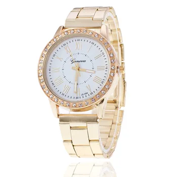Las mujeres Relojes de Diamantes de la Moda de Acero Inoxidable de los Relojes de Oro de lujo de las Señoras de los Relojes relogio del Reloj feminino reloj mujer 2019 Saati