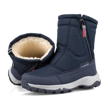 Las mujeres botas de invierno 2020 caliente de la felpa de las mujeres botas de nieve impermeables antideslizantes de las mujeres botas de plataforma de las mujeres la mitad de la pantorrilla botas de tamaño 36-45