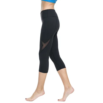 Las mujeres de Mallas de Deporte Capris Gimnasio Slim Yoga Pantalones de Cintura Alta del Tramo de Entrenamiento Polainas ropa Deportiva Ropa Pantalones de Fitness para Mujeres