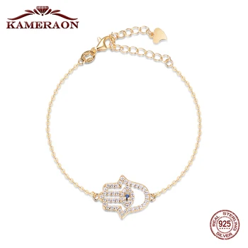 Las mujeres regalos de los encantos de la plata esterlina 925 pulseras & brazaletes de las mujeres simulado diamantes de la cadena de enlace pulsera pulseras de la amistad